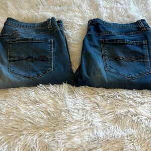 Two pairs of ladies jeans, size 15, Mudd brand. Worn in good condition.